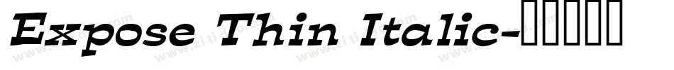 Expose Thin Italic字体转换